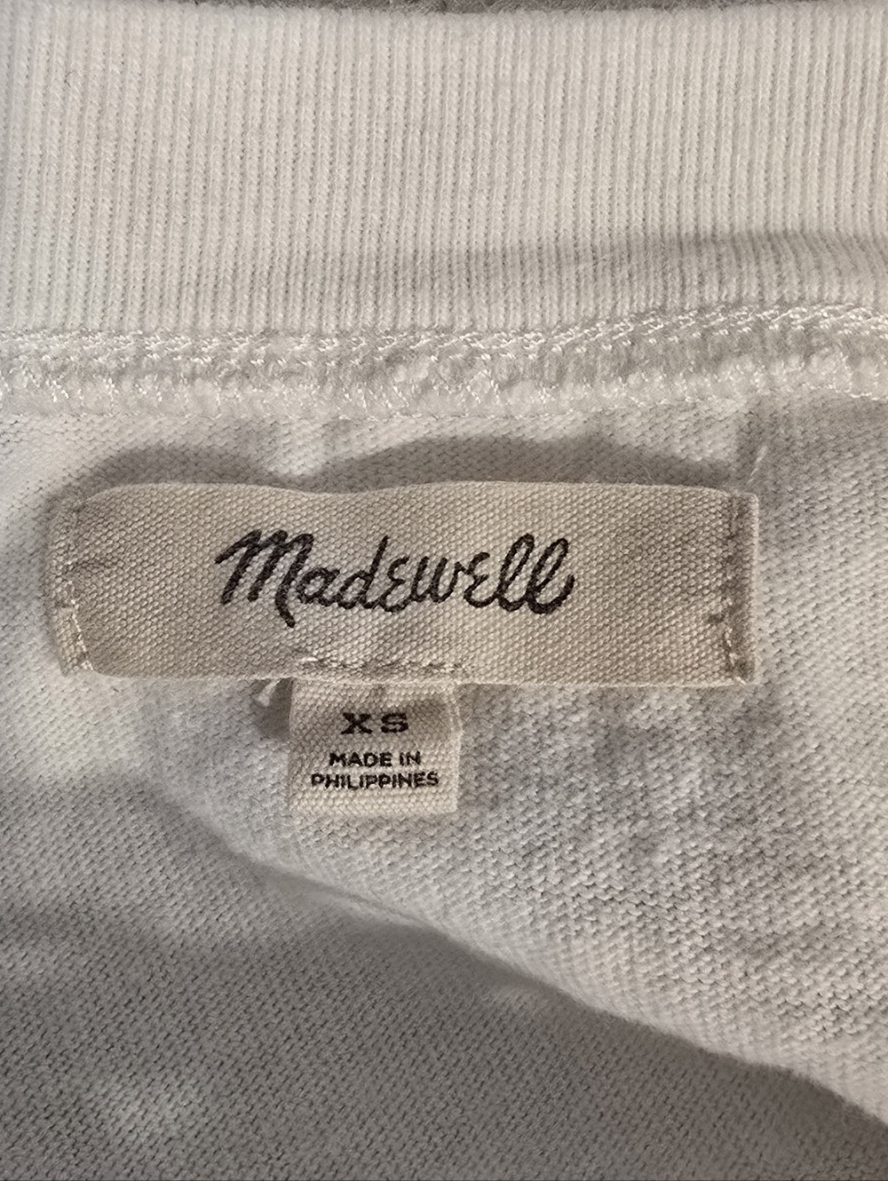 Madwell Cotton Boxy White Tee With Elastic Waist - Picture 4 of 4